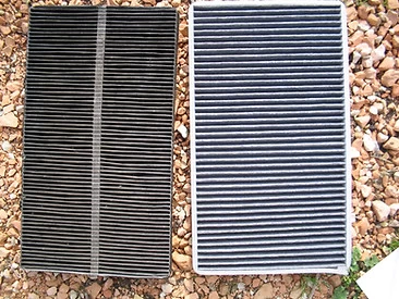 Comparison of old and new air filters